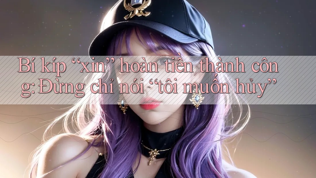 Bí kíp “xin” hoàn tiền thành công: Đừng chỉ nói “tôi muốn hủy” Bí kíp “xin” hoàn tiền thành công: Đừng chỉ nói “tôi muốn hủy”