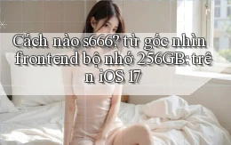 Cách nào s666 từ góc nhìn frontend bộ nhớ 256GB trên iOS 17