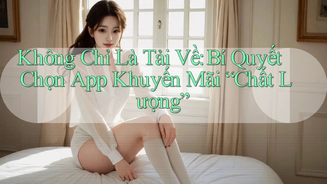 Không Chỉ Là Tải Về: Bí Quyết Chọn App Khuyến Mãi “Chất Lượng” Không Chỉ Là Tải Về: Bí Quyết Chọn App Khuyến Mãi “Chất Lượng”