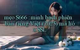 mẹo S666 minh bạch phiên bản tiếng Việt (2025) mã hóa SSL